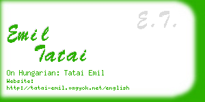 emil tatai business card